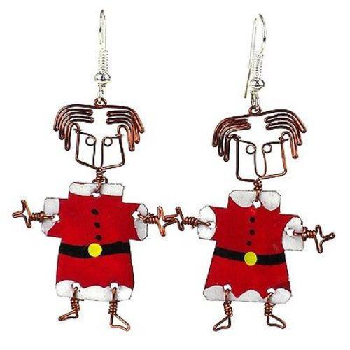 Set of 10 Dancing Girl Santa Earrings - Creative Alternatives