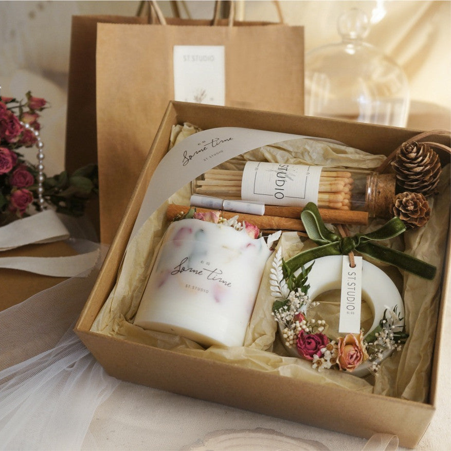 Dried Flower Scented Candle Gift Box Home Decorative Ornaments