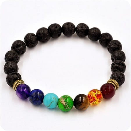 Lava Rock Chakra Bracelet