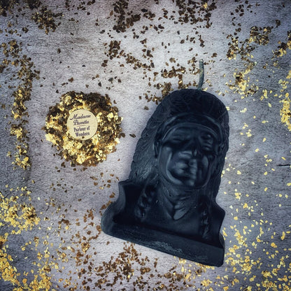 Beeswax Black Hawk Spell Candle - Spirit Guide & Social Justice Magic