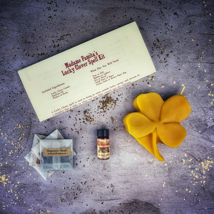 Lucky Clover Candle Spell Kit - Good Fortune & Lucky Breaks