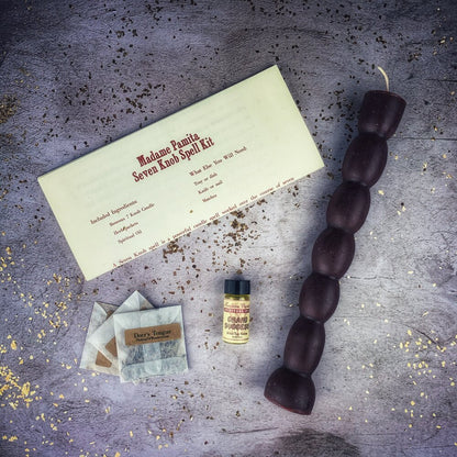 Seven Knob Candle Spell Kit - Seven-Day Manifestation Magic