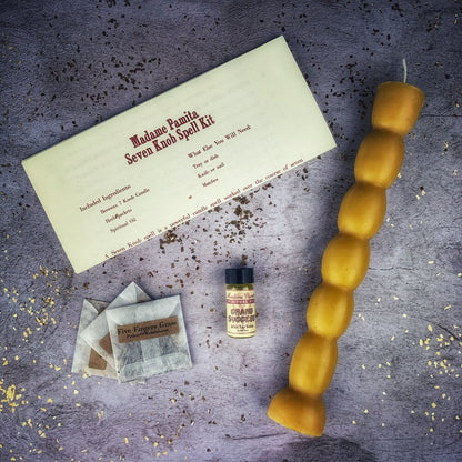 Seven Knob Candle Spell Kit - Seven-Day Manifestation Magic