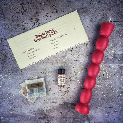 Seven Knob Candle Spell Kit - Seven-Day Manifestation Magic
