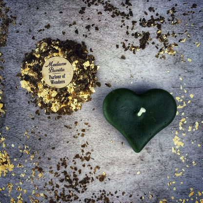 Beeswax Mini Heart Spell Candle - Love Influence & Emotional Healing Magic