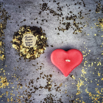 Beeswax Mini Heart Spell Candle - Love Influence & Emotional Healing Magic