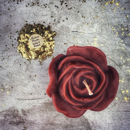Beeswax Rose Romance Spell Candle - True Love & Soul Mate Magic