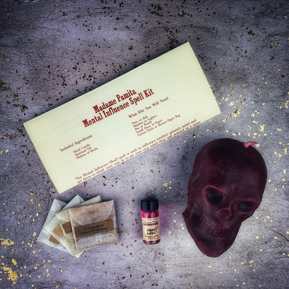 Mental Influence Skull Candle Spell Kit - Mind Control & Mental Clarity